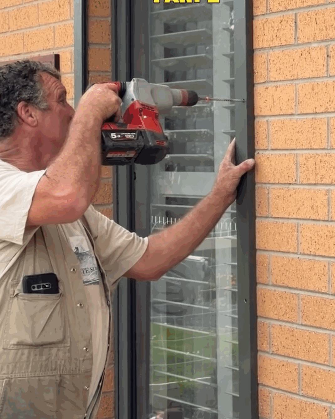 Shutter install detail