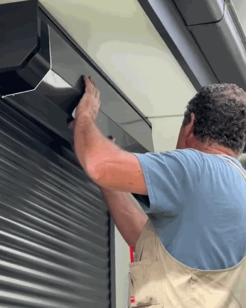 Completed shutter installation